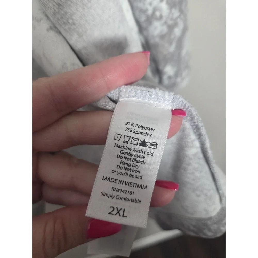 Lularoe Gwen Blazer Jacket Plus Size 2XL Gray Snakeskin Print Long Pockets - Picture 5 of 6